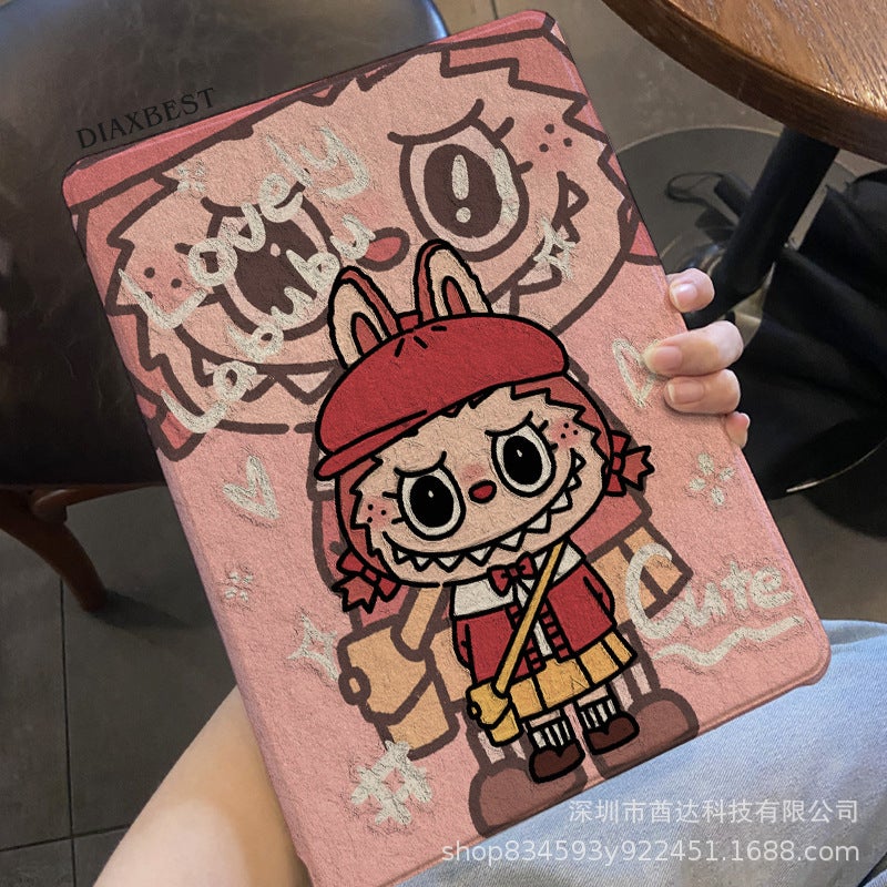 【Book Silk Pattern】 Suitable For Ipad Protective Cover Anti-Fall Air5/6 New 2024 Cute Cartoon Pro11 - Image 5